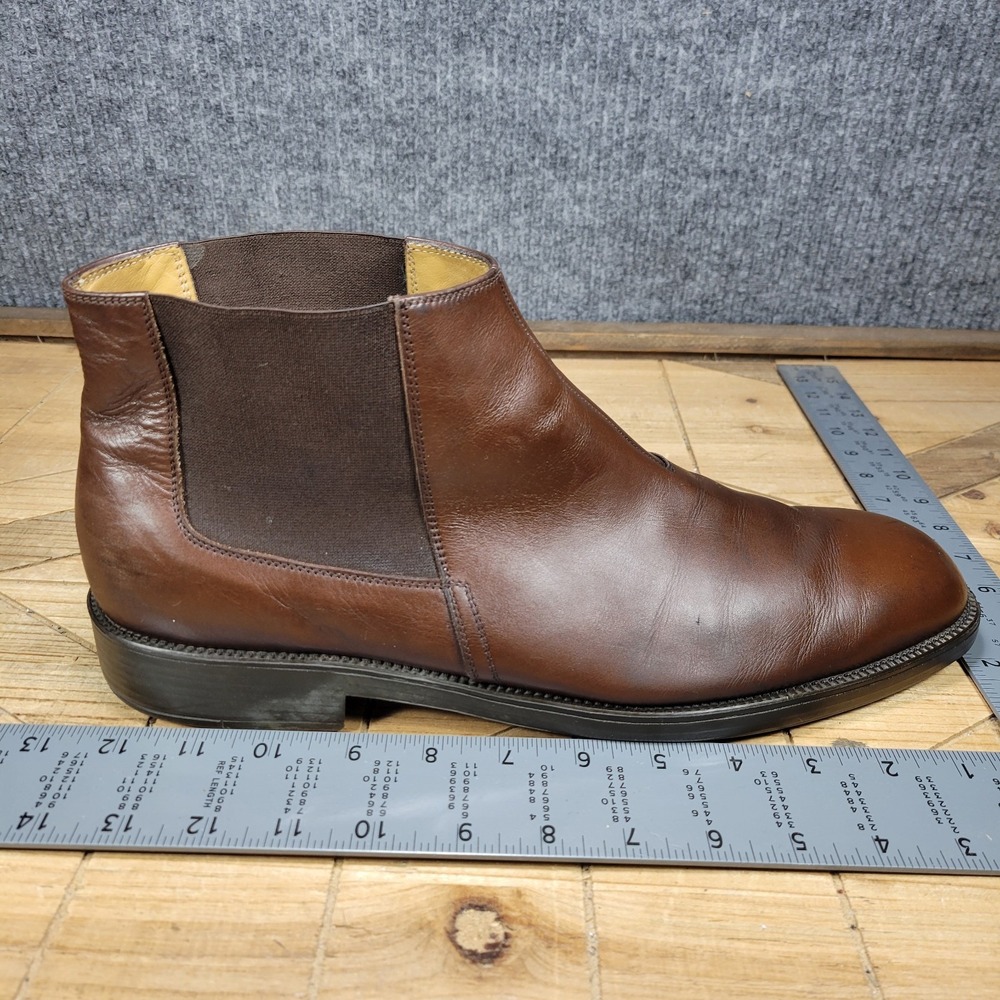 Salvatore Ferragamo Mens 13 D Brown Leather Chelsea‎ Boots Dress Shoes - Picture 15 of 15